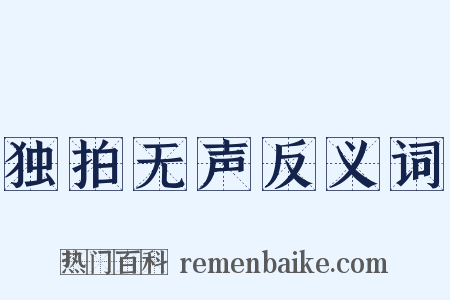 独拍无声反义词是什么意思的图片